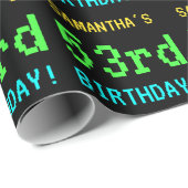 Spaß Vintag/Retro Videospiel Schauen 53. Geburtsta Geschenkpapier (Rolleneckpunkt)