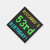 Spaß Vintag/Retro Videospiel Schauen 53. Geburtsta Serviette (Ecke)