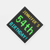 Spaß Vintag/Retro Videospiel Schauen 54. Geburtsta Serviette (Ecke)