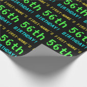 Spaß Vintag/Retro Videospiel Schauen 56. Geburtsta Geschenkpapier (Ecke)