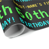 Spaß Vintag/Retro Videospiel Schauen 60. Geburtsta Geschenkpapier (Rolleneckpunkt)