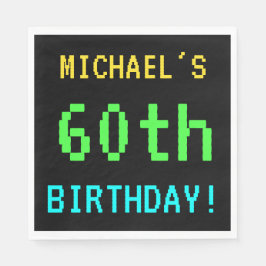 Spaß Vintag/Retro Videospiel Schauen 60. Geburtsta Serviette