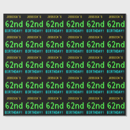 Spaß Vintag/Retro Videospiel Schauen 62. Geburtsta Geschenkpapier