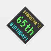 Spaß Vintag/Retro Videospiel Schauen 65. Geburtsta Serviette (Ecke)