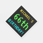 Spaß Vintag/Retro Videospiel Schauen 66. Geburtsta Serviette (Ecke)