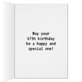 Spaß Vintag/Retro Videospiel Schauen 67. Geburtsta (Innen (Rechts))