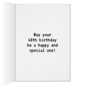 Spaß Vintag/Retro Videospiel Schauen 68. Geburtsta (Innen (Rechts))