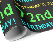 Spaß Vintag/Retro Videospiel Schauen 72. Geburtsta Geschenkpapier (Rolleneckpunkt)