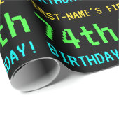 Spaß Vintag/Retro Videospiel Schauen 74. Geburtsta Geschenkpapier (Rolleneckpunkt)