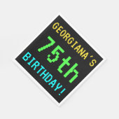 Spaß Vintag/Retro Videospiel Schauen 75. Geburtsta Serviette (Ecke)