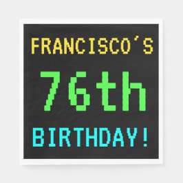 Spaß Vintag/Retro Videospiel Schauen 76. Geburtsta Serviette