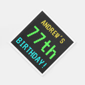 Spaß Vintag/Retro Videospiel Schauen 77. Geburtsta Serviette (Ecke)