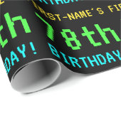 Spaß Vintag/Retro Videospiel Schauen 78. Geburtsta Geschenkpapier (Rolleneckpunkt)