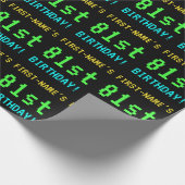 Spaß Vintag/Retro Videospiel Schauen 81. Geburtsta Geschenkpapier (Ecke)