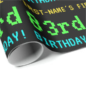 Spaß Vintag/Retro Videospiel Schauen 83. Geburtsta Geschenkpapier (Rolleneckpunkt)