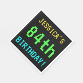 Spaß Vintag/Retro Videospiel Schauen 84. Geburtsta Serviette (Ecke)