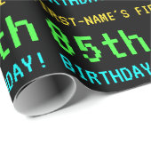 Spaß Vintag/Retro Videospiel Schauen 85. Geburtsta Geschenkpapier (Rolleneckpunkt)