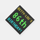 Spaß Vintag/Retro Videospiel Schauen 86. Geburtsta Serviette (Ecke)