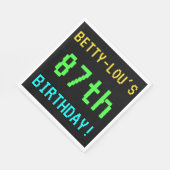 Spaß Vintag/Retro Videospiel Schauen 87. Geburtsta Serviette (Ecke)