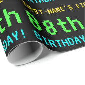 Spaß Vintag/Retro Videospiel Schauen 88. Geburtsta Geschenkpapier (Rolleneckpunkt)