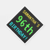 Spaß Vintag/Retro Videospiel Schauen 96. Geburtsta Serviette (Ecke)