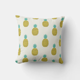 Spaß Vintage Ananas Nahtlose Illustration. Kissen