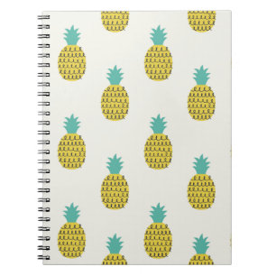 Spaß Vintage Ananas Nahtlose Illustration. Notizblock