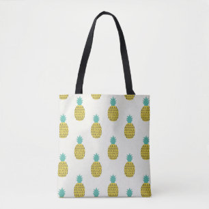 Spaß Vintage Ananas Nahtlose Illustration. Tasche