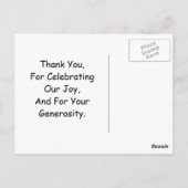 Spaß Vintage personalisierte Hochzeit Postkarte (Rückseite)