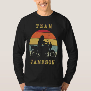 Spaß Vintage Retro Sonnenuntergang Jameson Motorra T-Shirt
