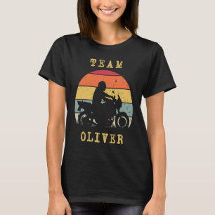 Spaß Vintage Retro Sonnenuntergang Oliver Motorrad T-Shirt