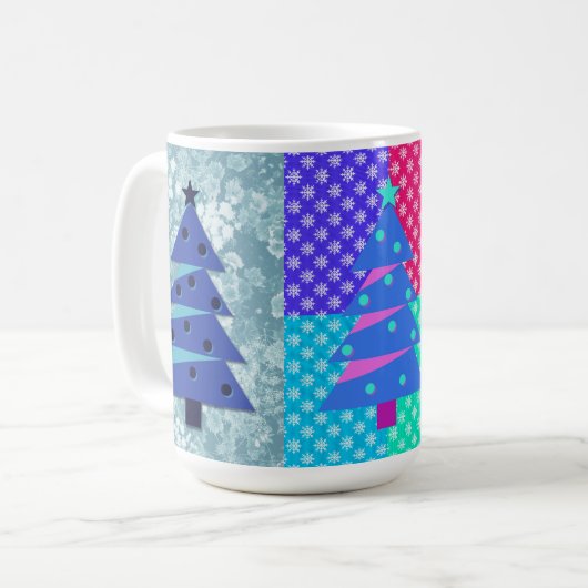Spaß Vintage Weihnachtsbaum Tasse (Vorderseite Links)