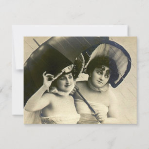 Spaß Vintager Brautdusche Einladung in Regen