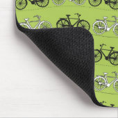 Spaß-Vintager grüner Fahrrad-Muster-Druck Mousepad (Ecke)
