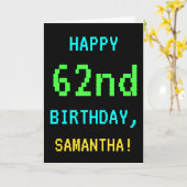 Spaß-Vintager/Retro Videospiel-Blick-62. Karte (Gelbe Blume)