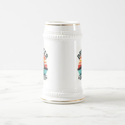 Spaß Vintager Sonnenuntergang Bierglas (Mittel)