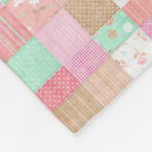 Spaß-Vintages Shabby Chic-Patchwork-Pastellmuster Fleecedecke (Ecke)