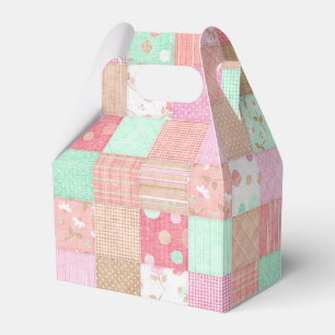 Spaß-Vintages Shabby Chic-Patchwork-Pastellmuster Geschenkschachtel