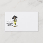 Spaß Visitenkarte (Rückseite)