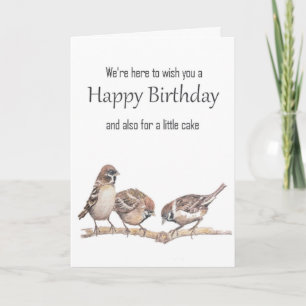 Spaß von der Gruppe Geburtstag Spatzen Karte