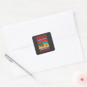 Spaß von Hunden und Menschen Quadratischer Aufkleber (Umschlag)