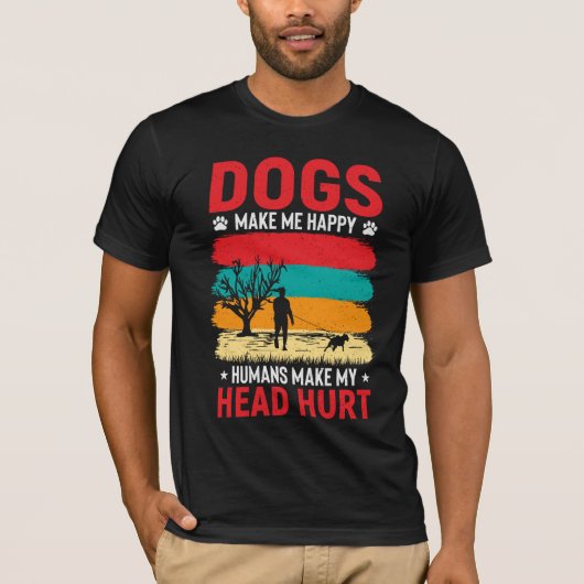 Spaß von Hunden und Menschen T-Shirt (Vorderseite)