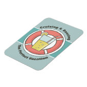 Spaß von Kreuzfahrtschiffen - Schifffahrt und Boot Magnet (Linke Seite)