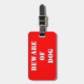 Spaß Vorsicht beim Hund Gepäckanhänger (Vorderseite vertikal)