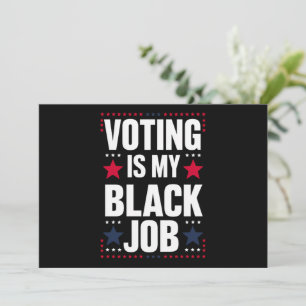 Spaß Voting Ist Mein Schwarzer Job Vintage Einladung