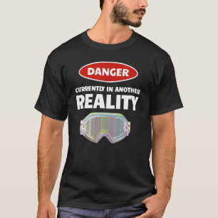 Spaß VR Gamer Virtual Reality Gefahr in einem ande T-Shirt
