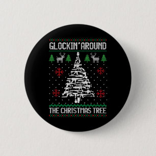 Spaß Waffen hässliche Weihnachten Weihnachten für  Button