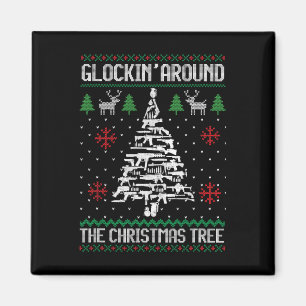 Spaß Waffen hässliche Weihnachten Weihnachten für Magnet