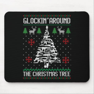Spaß Waffen hässliche Weihnachten Weihnachten für Mousepad