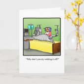 Spaß "Walk It Off" Grußkarte Karte (Gelbe Blume)